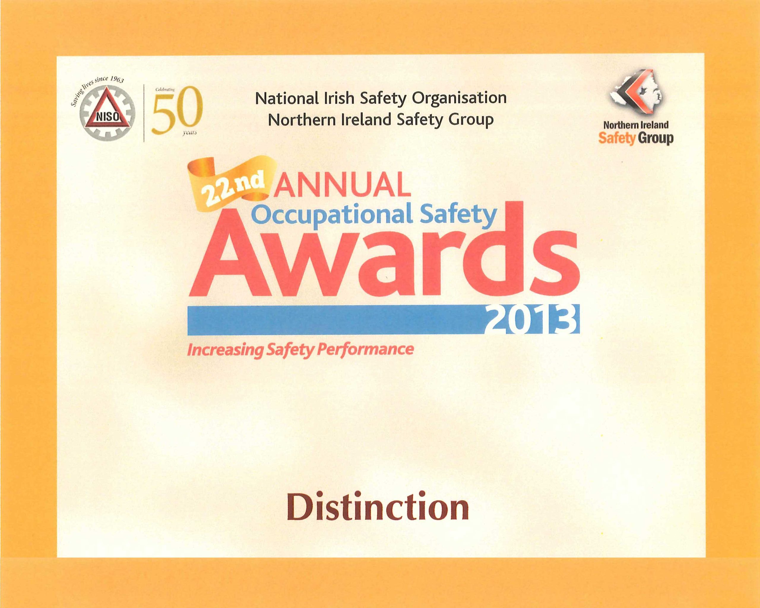 2013 National Irish Safety Awards