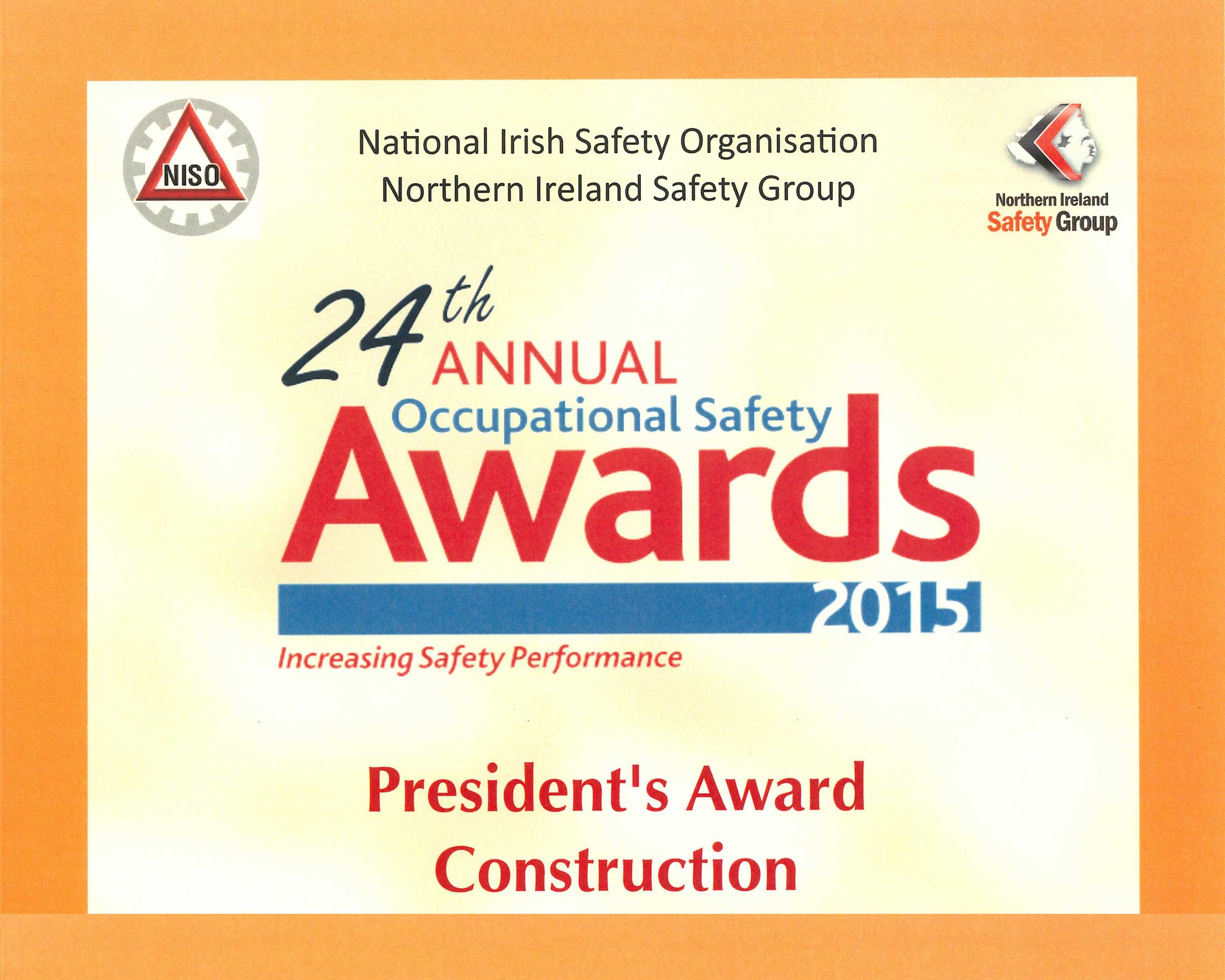 2015 National Irish Safety Awards